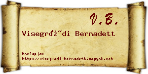 Visegrádi Bernadett névjegykártya