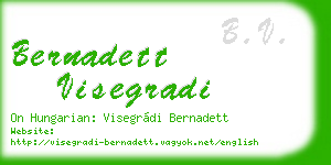 bernadett visegradi business card